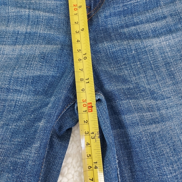 Madewell Flea Market Flare High waisted Whiskers Size 25 Blue Denim Jeans - Picture 12 of 14